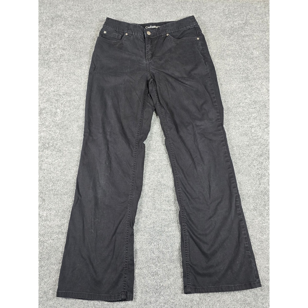 Croft & Barrow Womens Black Stretch Natural Fit Average Jeans Size 8